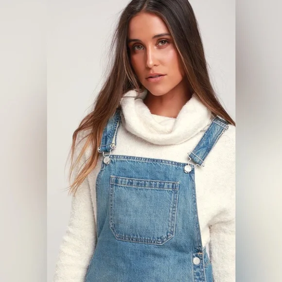 FREE PEOPLE LOUISE LIGHT WASH DENIM SKIRTALL - Picture 4 of 5